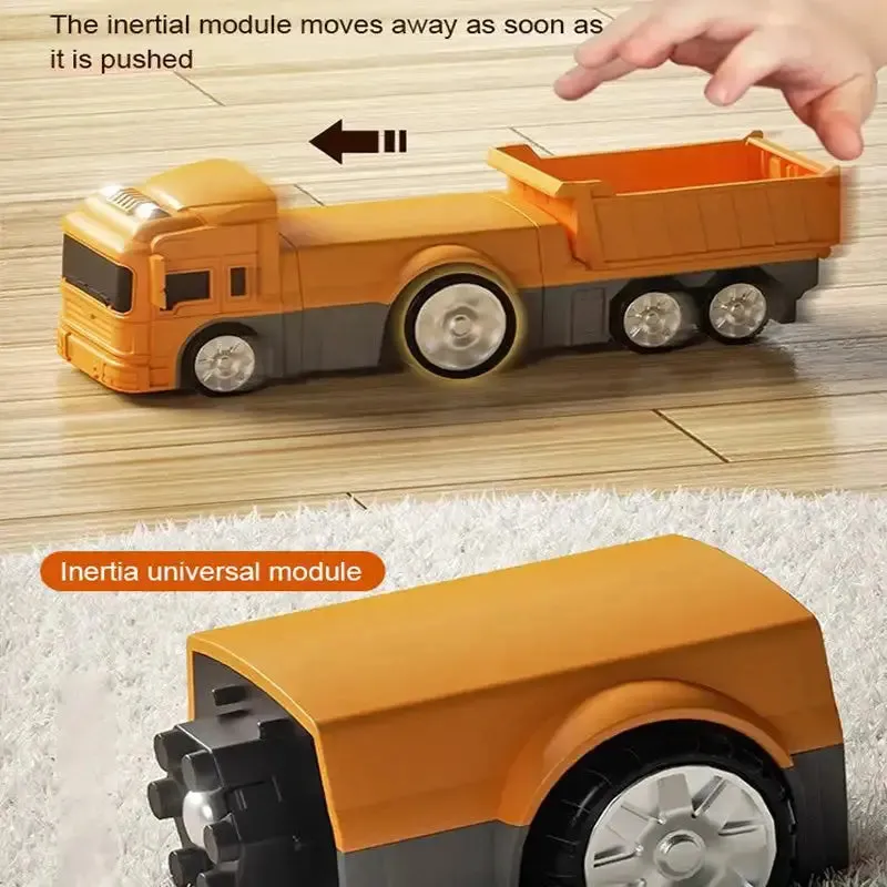 Children'S Magnetic Assemblytoy Car, Engineering Car, Boys' Block Assembly Toy, Boys' Block Assembly Toy, Deformation Robot