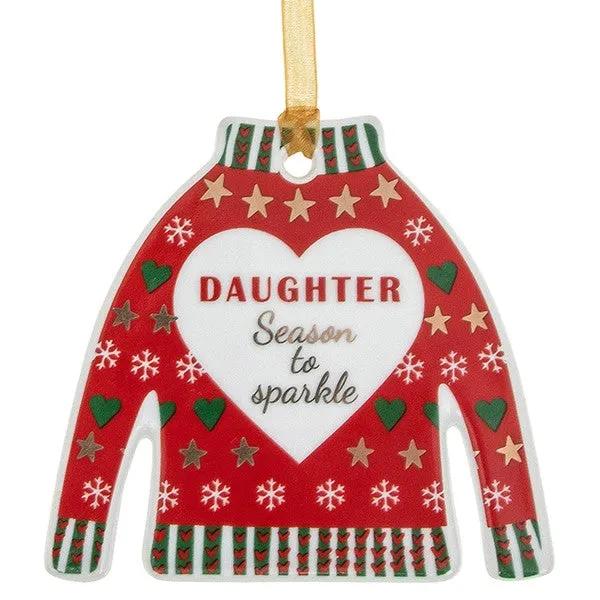 Christmas Jumper Daughter Decoration