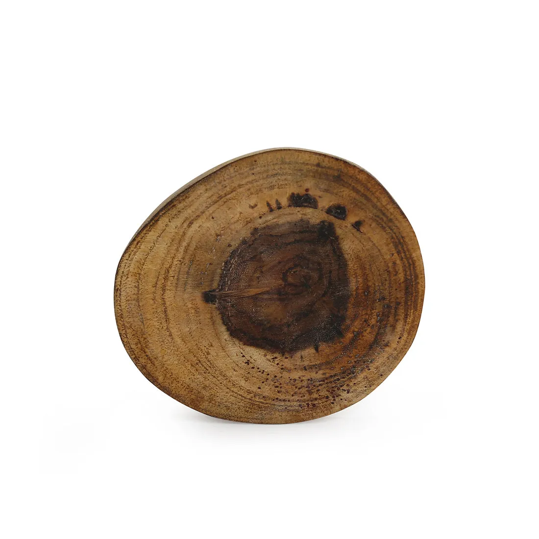 'Circles of Wood' Log Handcrafted Coasters In Mango Wood (Set Of 6)