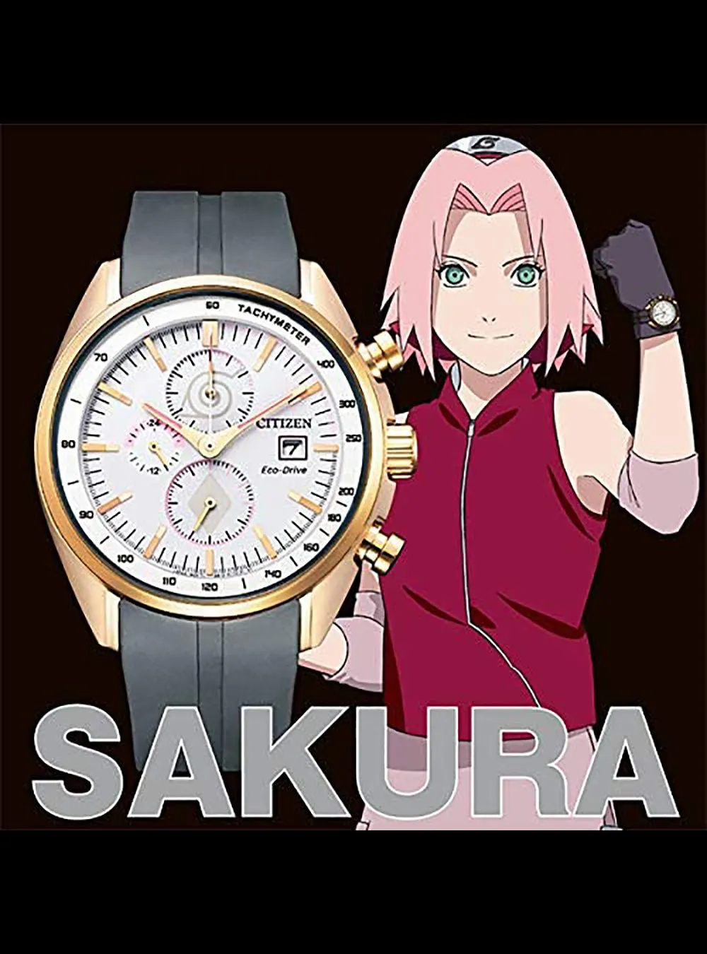 CITIZEN COLLECTION×NARUTO SAKURA HARUNO MODEL ECO-DRIVE CA0593-17A LIMITED EDITION JDM