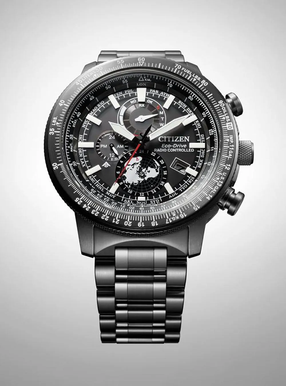 CITIZEN WATCH PROMASTER SKY ECO-DRIVE GEO TREKKER BY3005-56G JAPAN MOV'T JDM