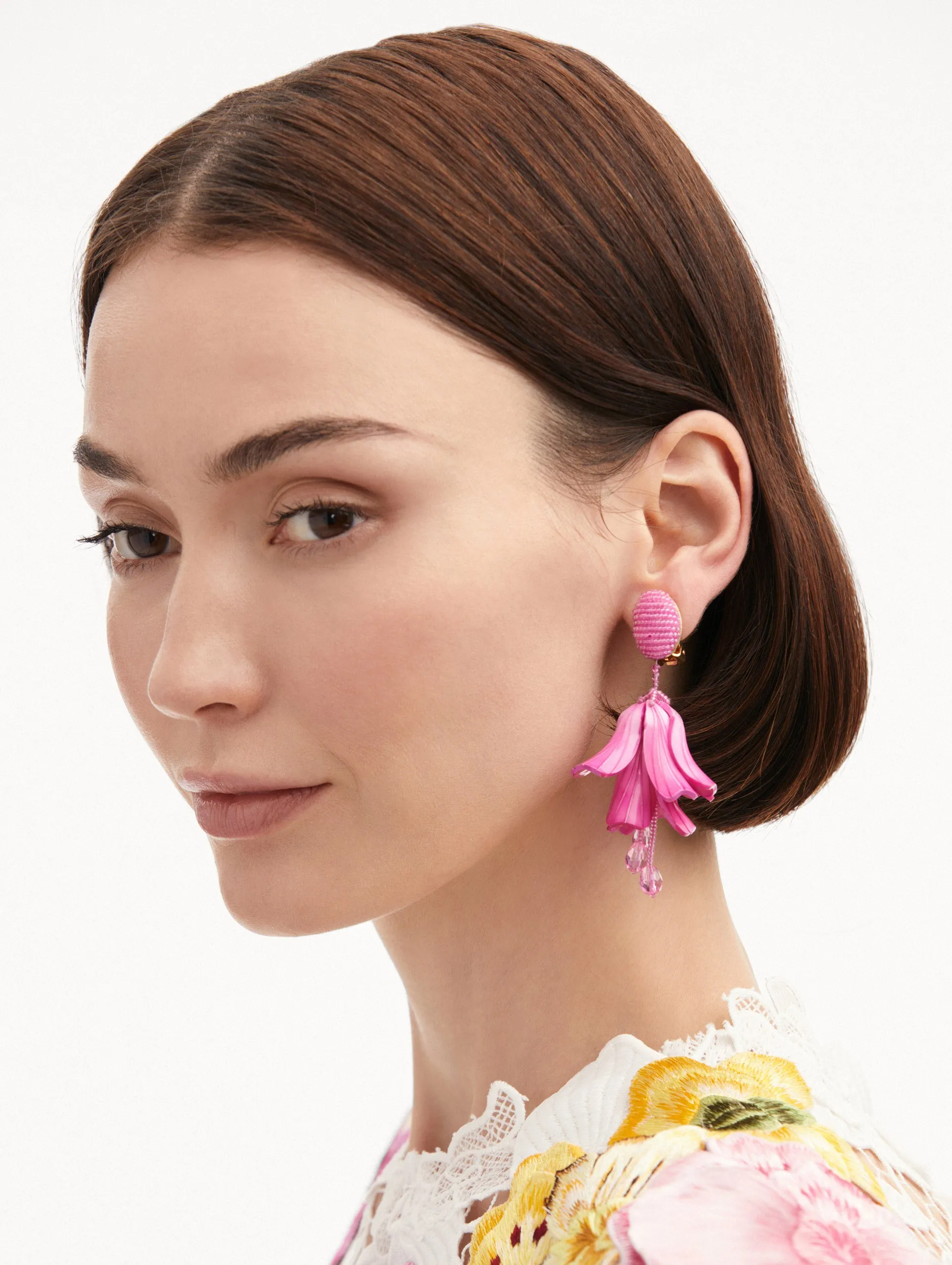 Classic Impatiens Clip-On Earrings