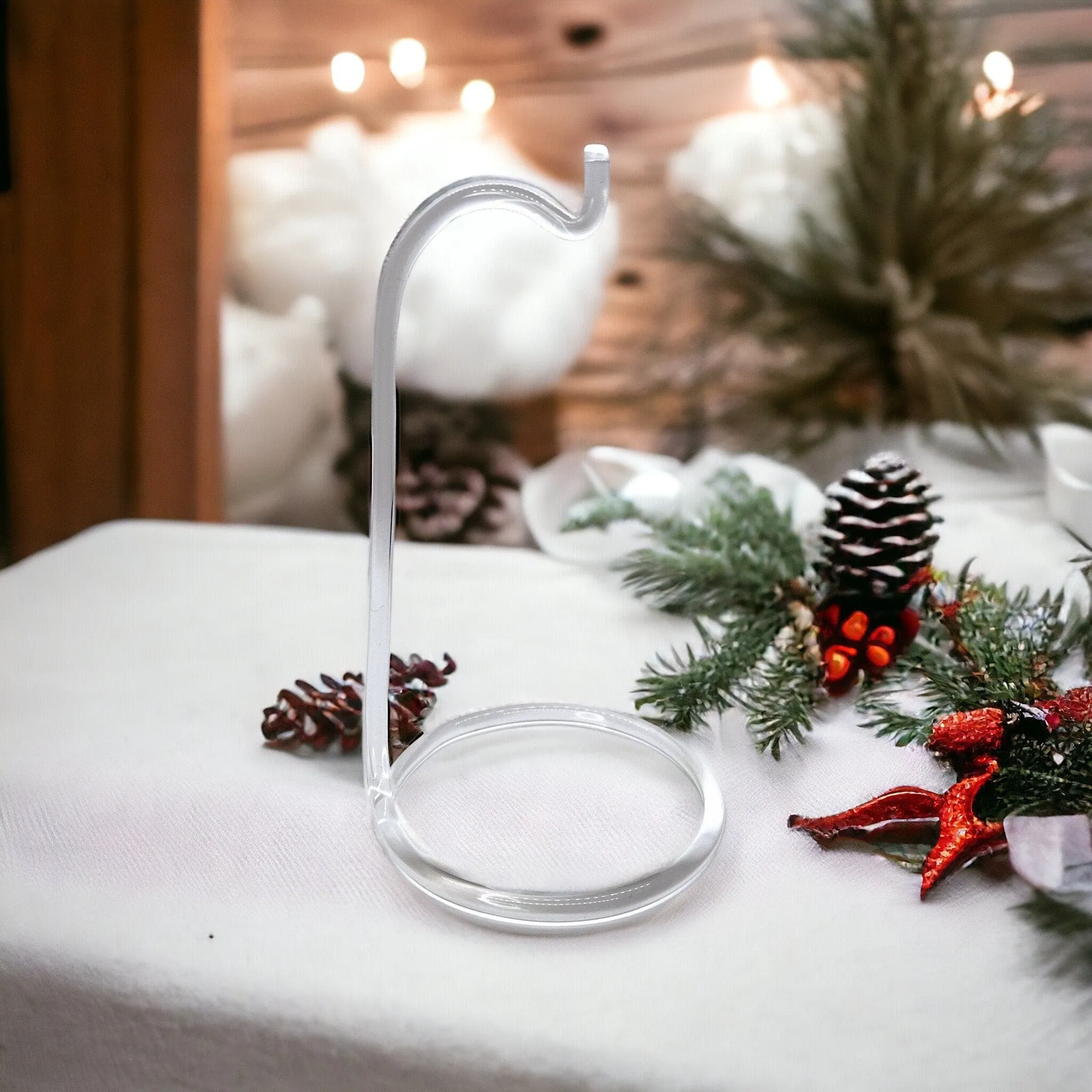 Clear Acrylic Ornament Stand, Ornament Hanger, 6” Display Stand, Ornament Display, Acrylic Stand