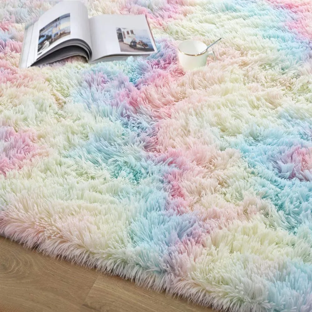 Colorful Shaggy Fluffy Carpet