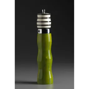 Combo C-5 in Green, Black, and White Wooden Salt and Pepper Mill Grinder Shaker by Robert Wilhelm of Raw Design