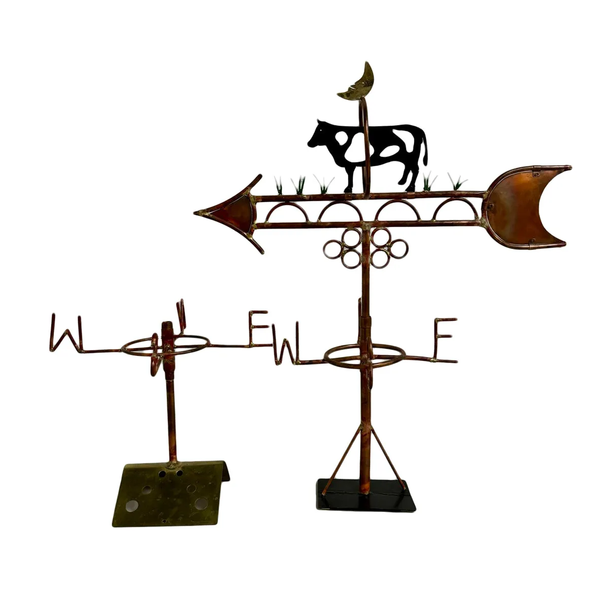 Copper and Painted Metal Weather Vane Sculpture