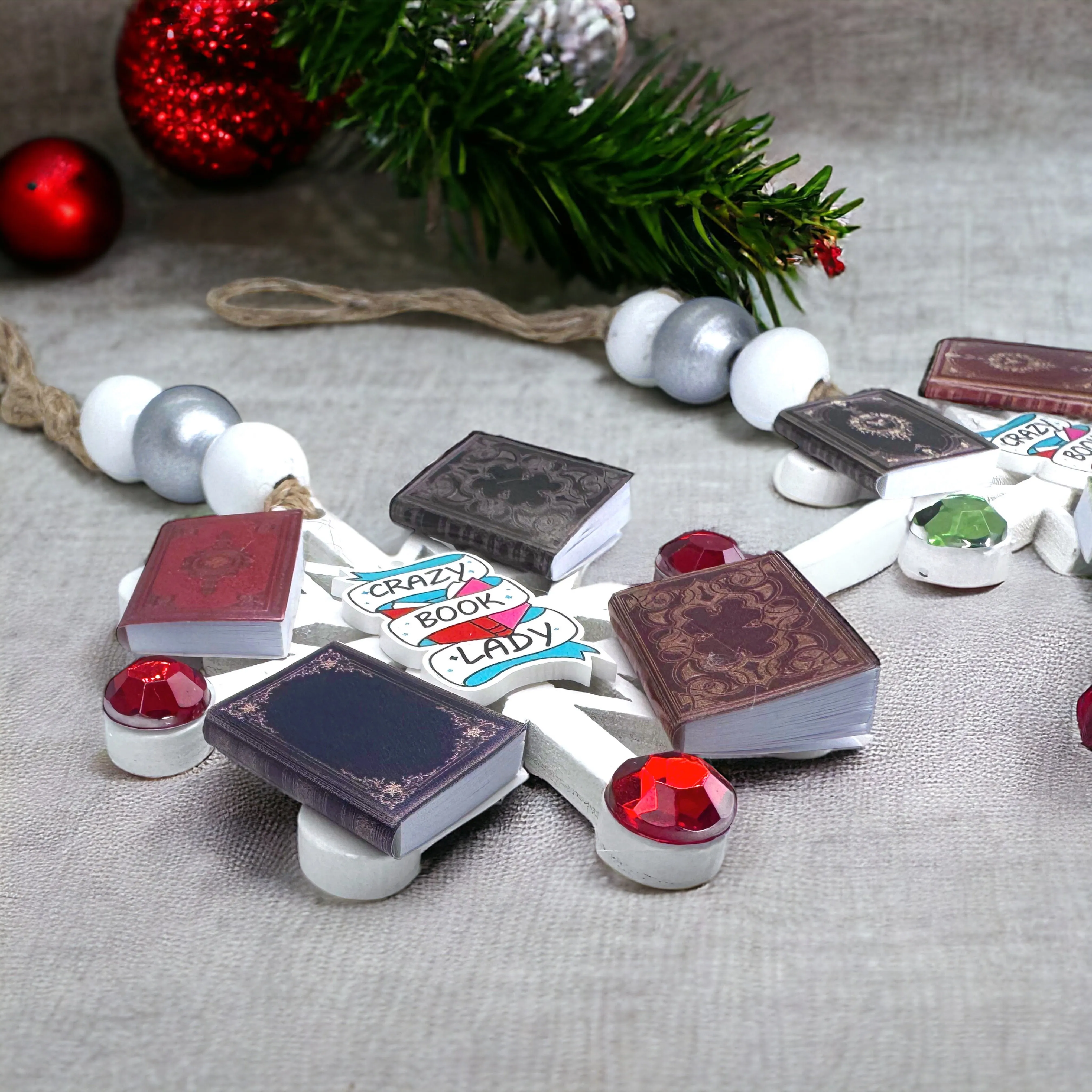 Crazy Book Lady Christmas Ornament: A Whimsical Tribute to Book Lovers!