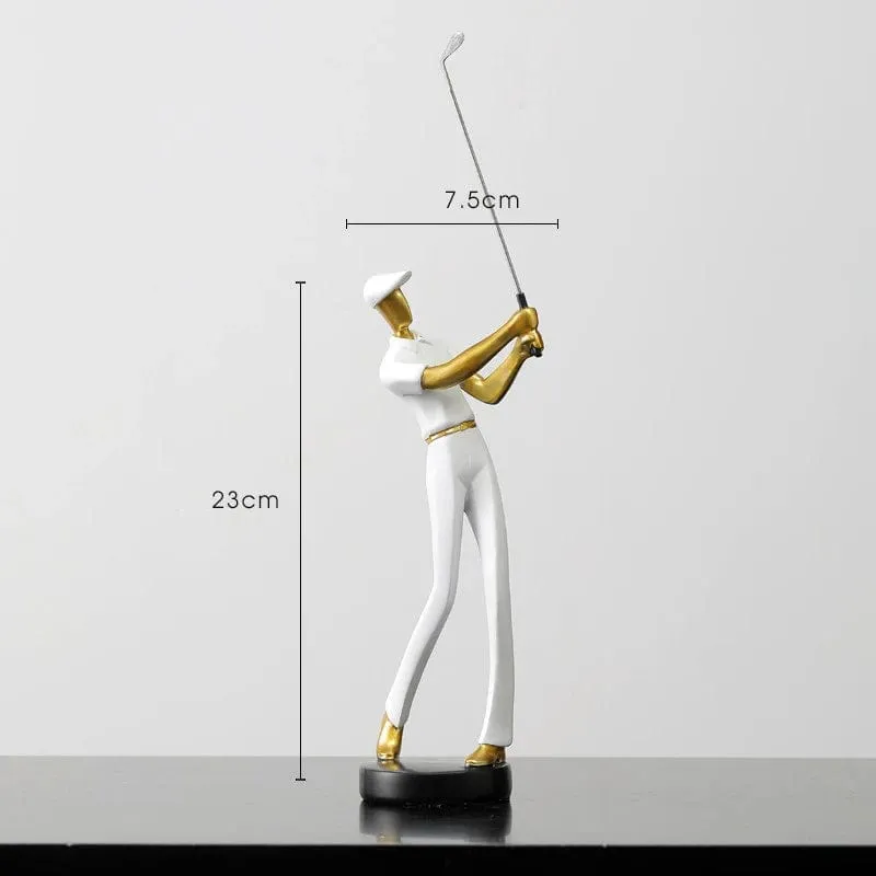 Creative Golfer Figurines | Abstract Golf Player Model Ornament | Modern Home Décor | Sporting Style Decorative Articles