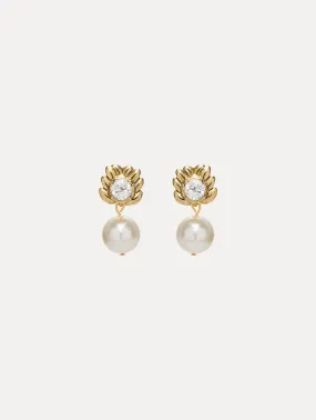 Crystal Pearl Drop Earrings