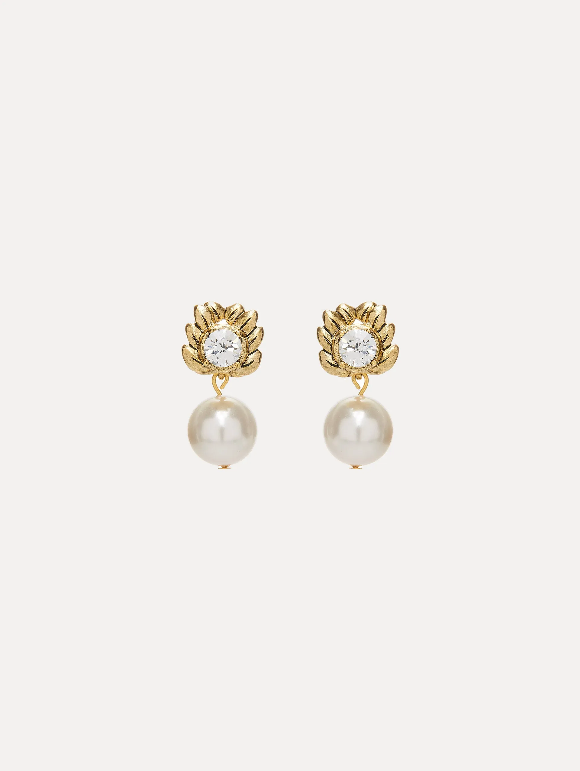 Crystal Pearl Drop Earrings