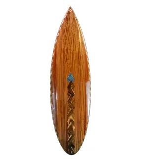 Custom Sapele and Koa Wood Surfboard #3 by Kana Duarte