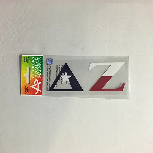 Delta Zeta Texas Flag 2" Tall Car Decal