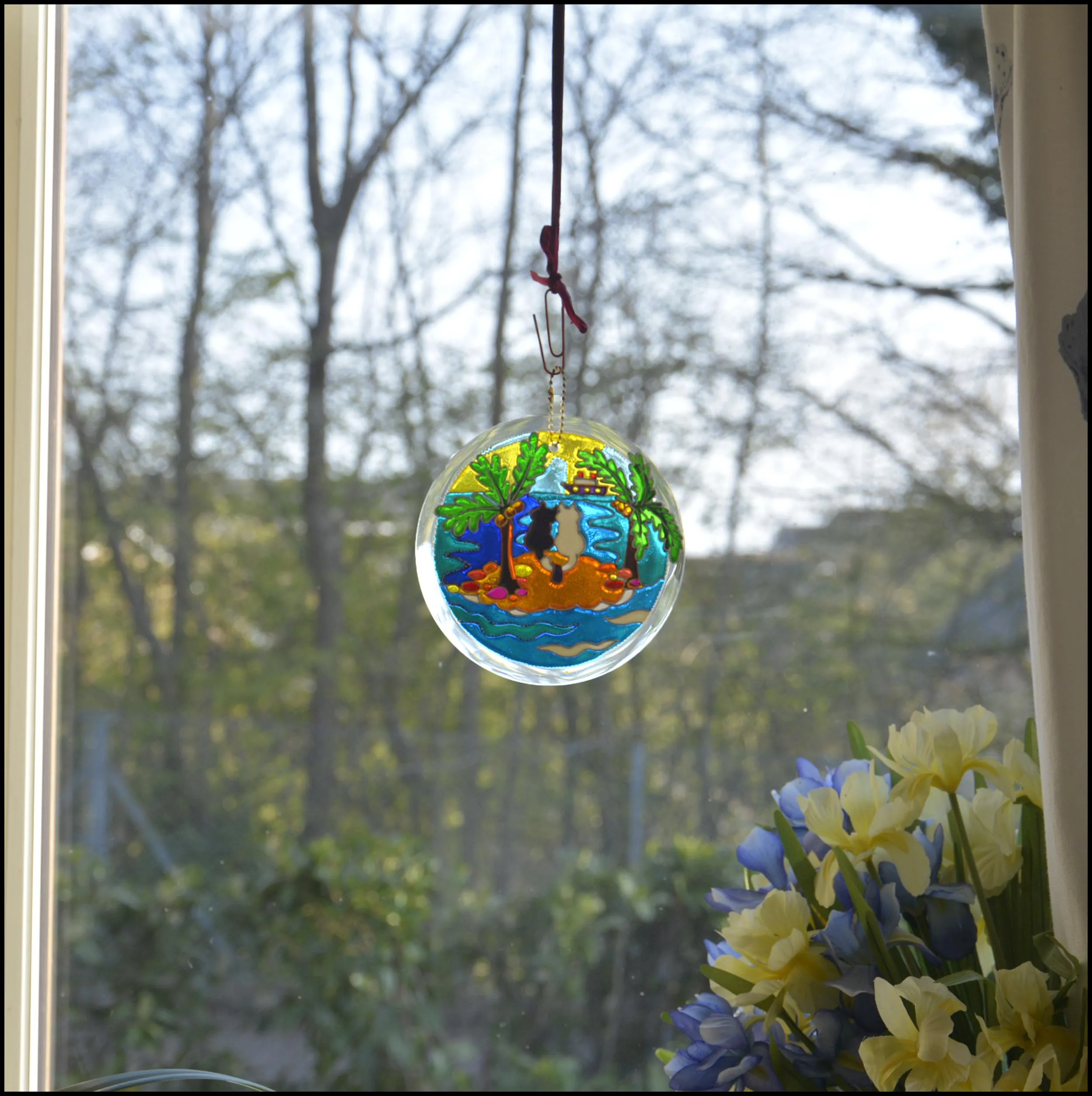 Desert Island Cats Suncatcher