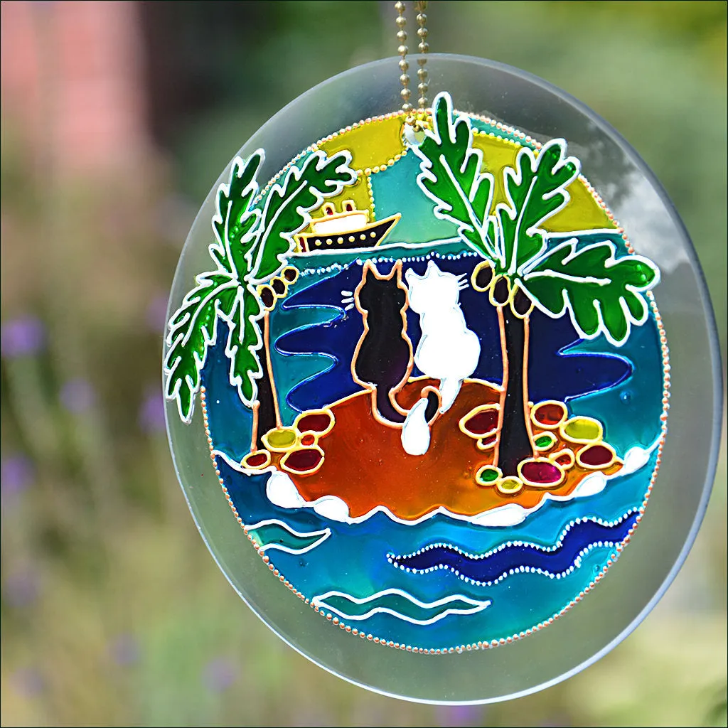 Desert Island Cats Suncatcher