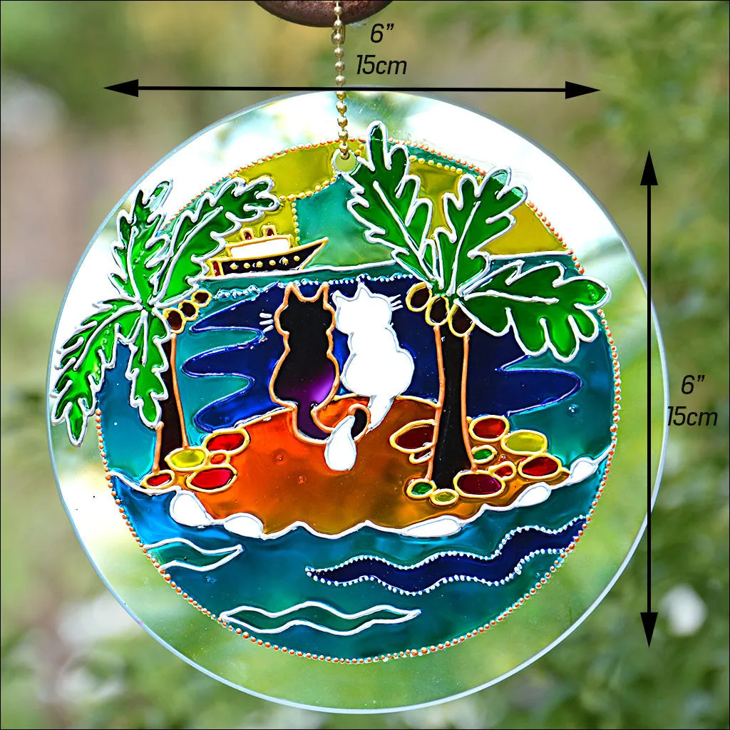 Desert Island Cats Suncatcher