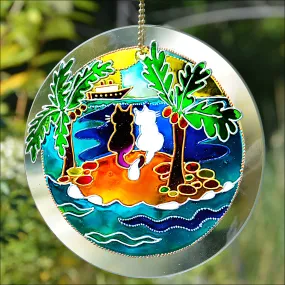 Desert Island Cats Suncatcher