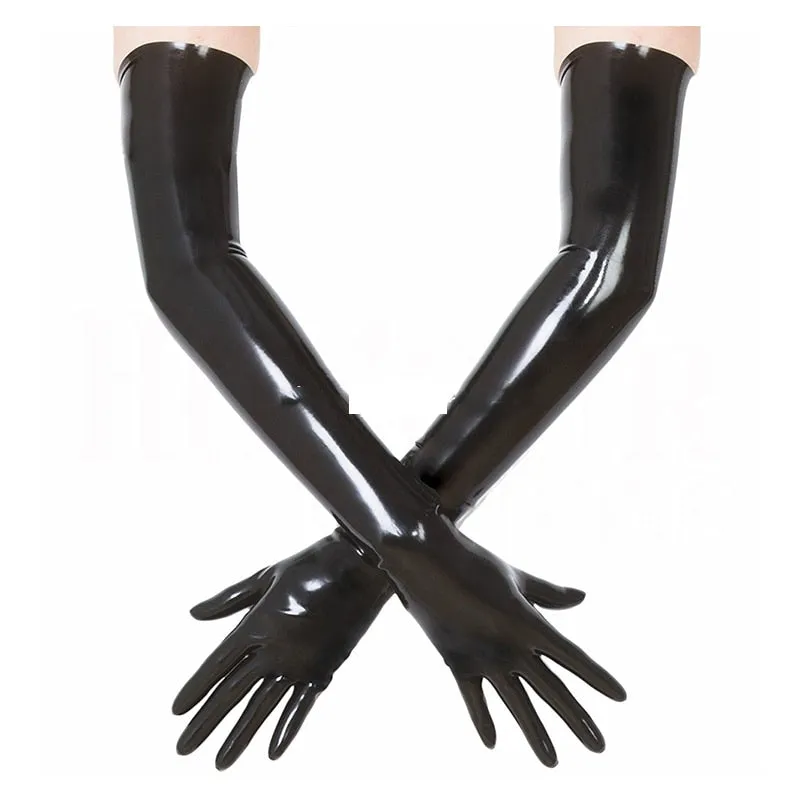 Dita- the Latex Opera Length Gloves Red or Black