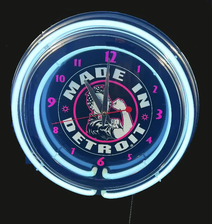 Double Neon Wall Clock