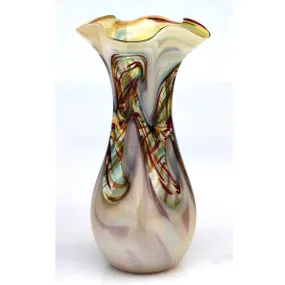 Earth Series Fluted Glass Vase by Glass Rocks Dottie Boscamp