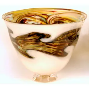 Earth Series Wide Glass Bowl by Glass Rocks Dottie Boscamp