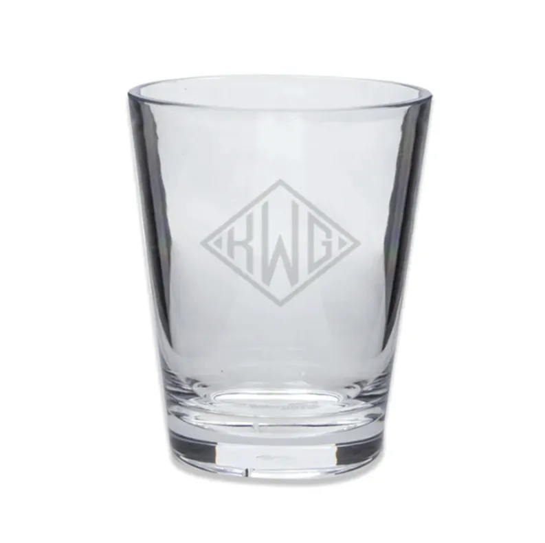 Engraved Acrylic Short Drinking Glass