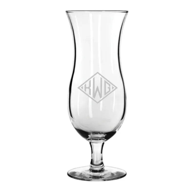 Engraved Glass Hurricane Glass