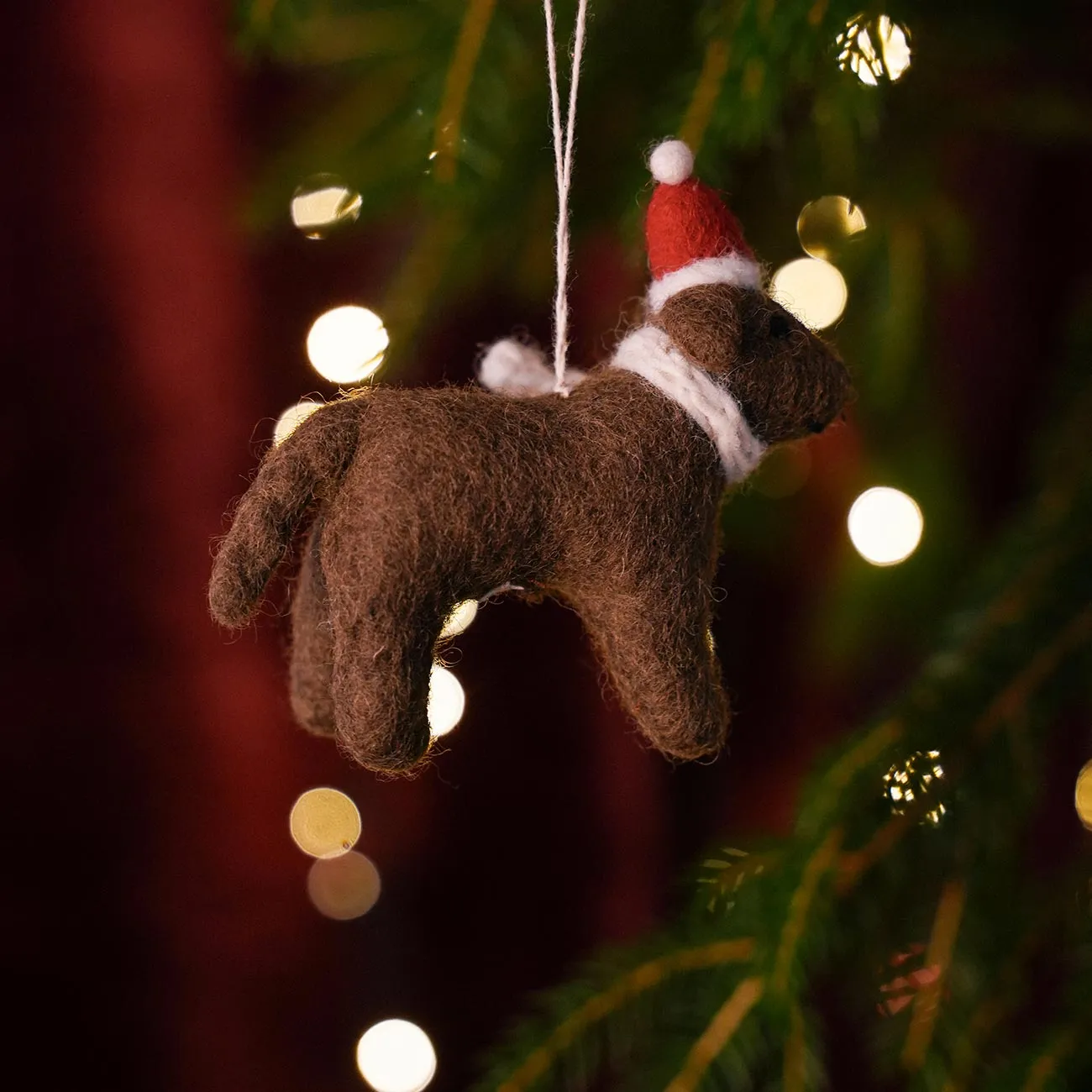 Felt Dog Christmas Decoration