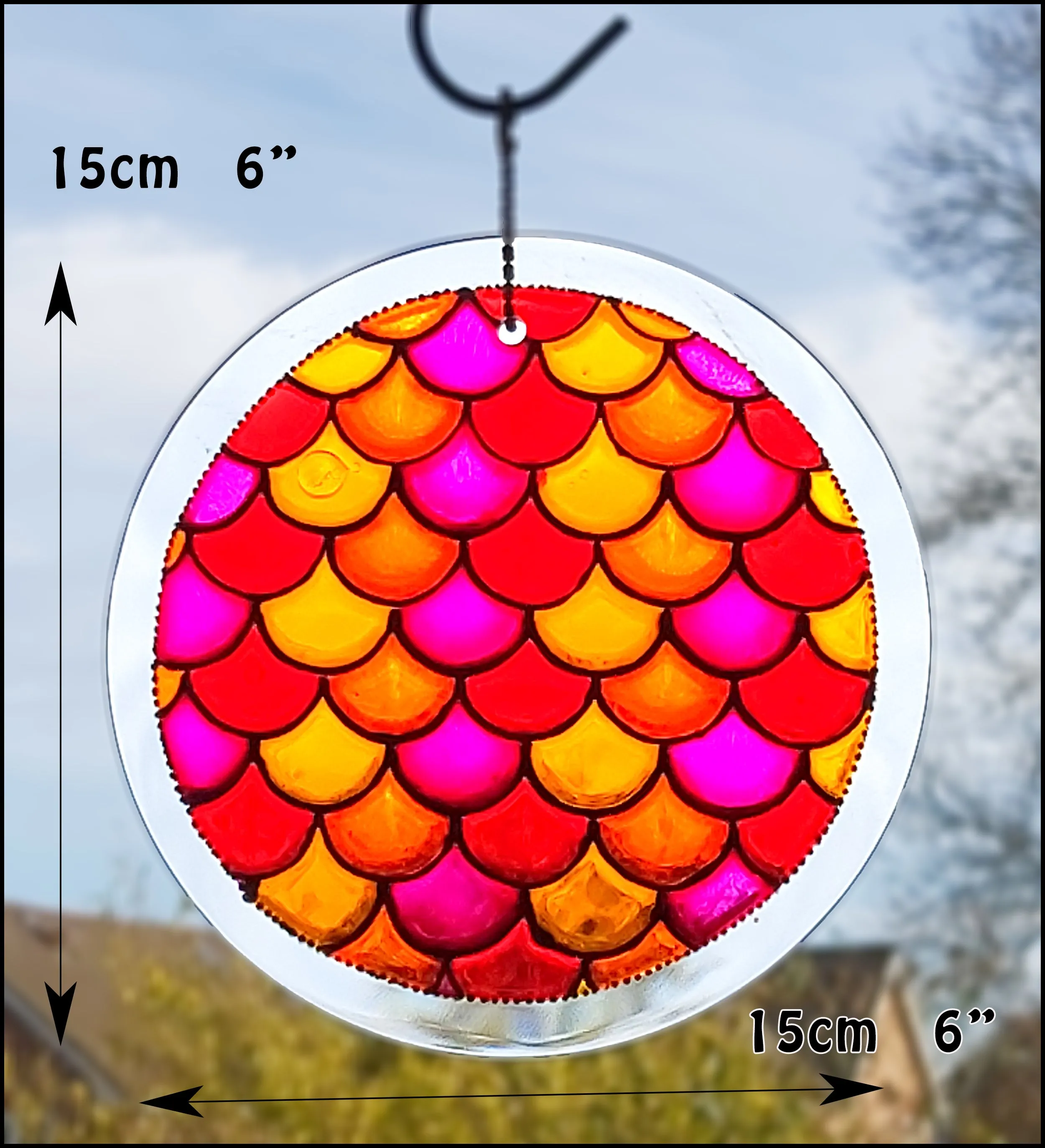 Fish Scales Sunset Suncatcher