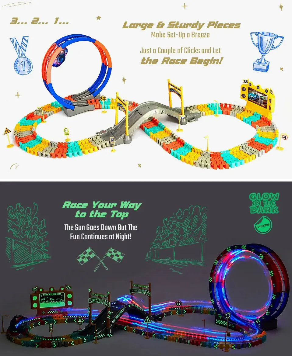 FlashTrack Glow in the Dark Racing Track Set