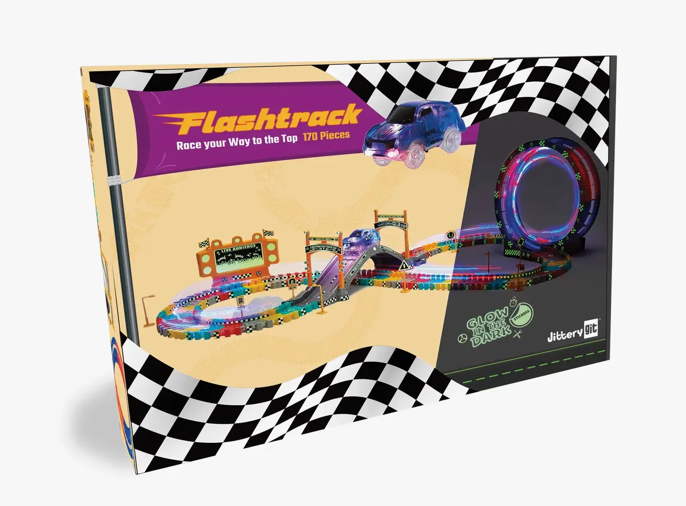 FlashTrack Glow in the Dark Racing Track Set