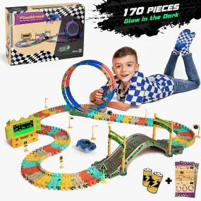 FlashTrack Glow in the Dark Racing Track Set