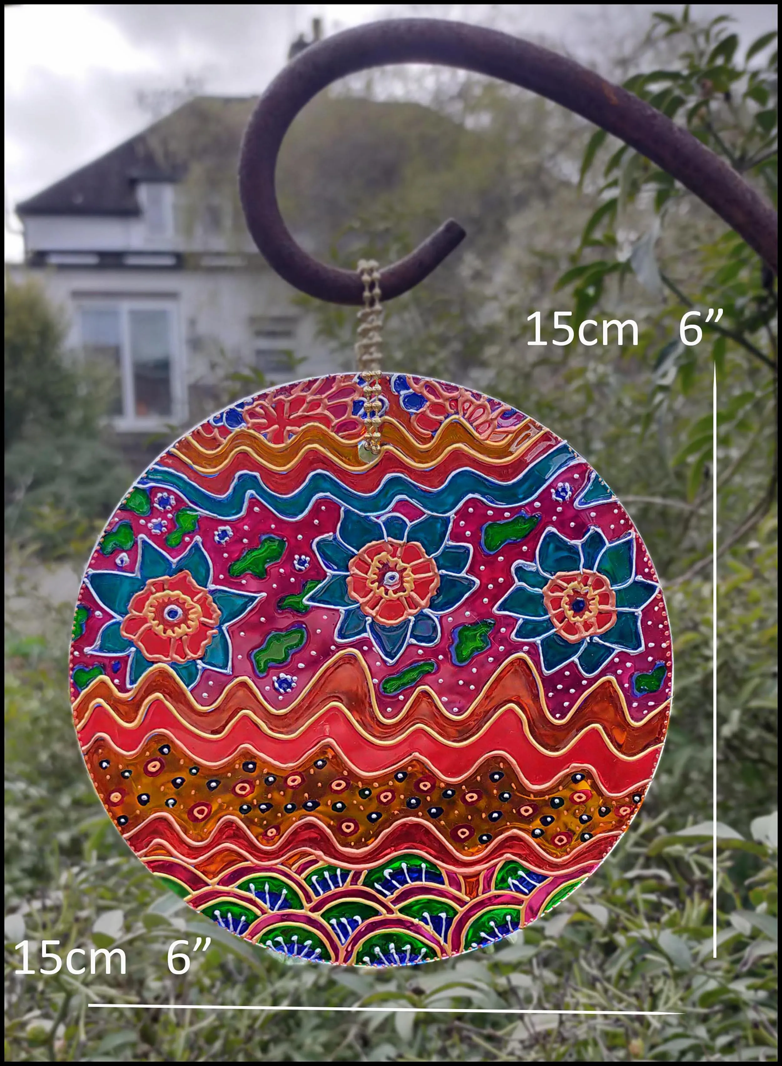 Floral Kaffe Fasset Inspired Suncatcher