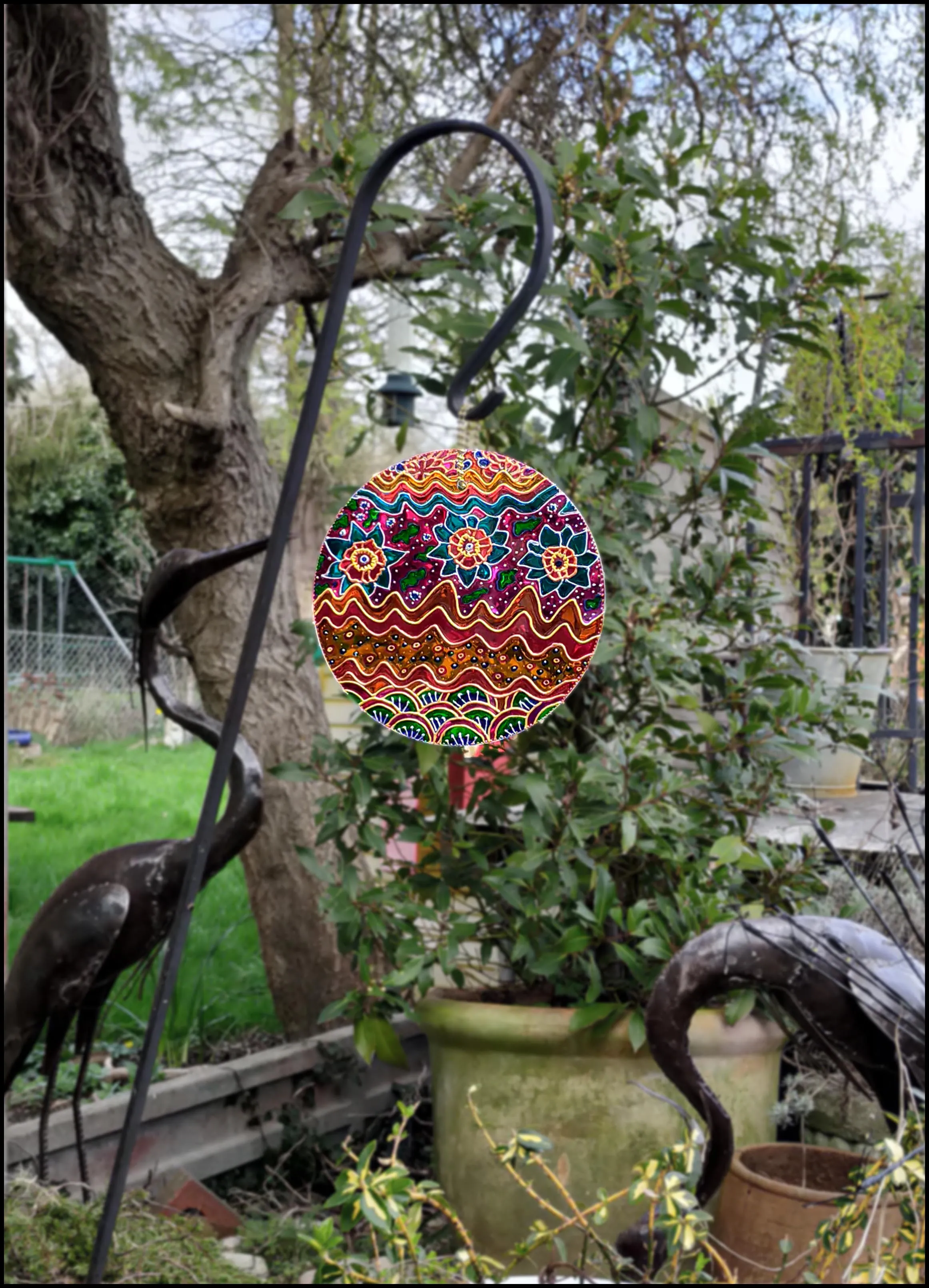 Floral Kaffe Fasset Inspired Suncatcher