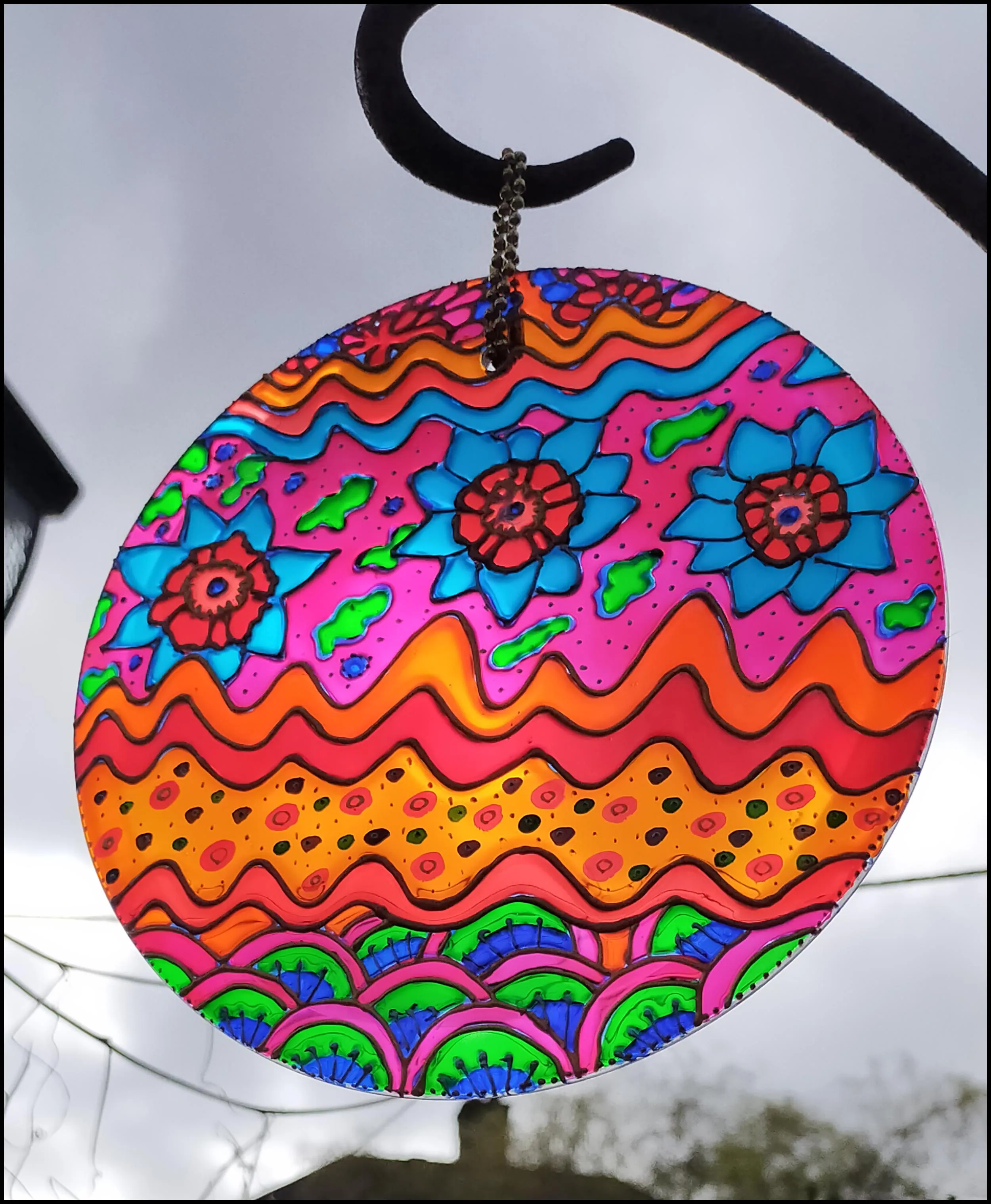 Floral Kaffe Fasset Inspired Suncatcher