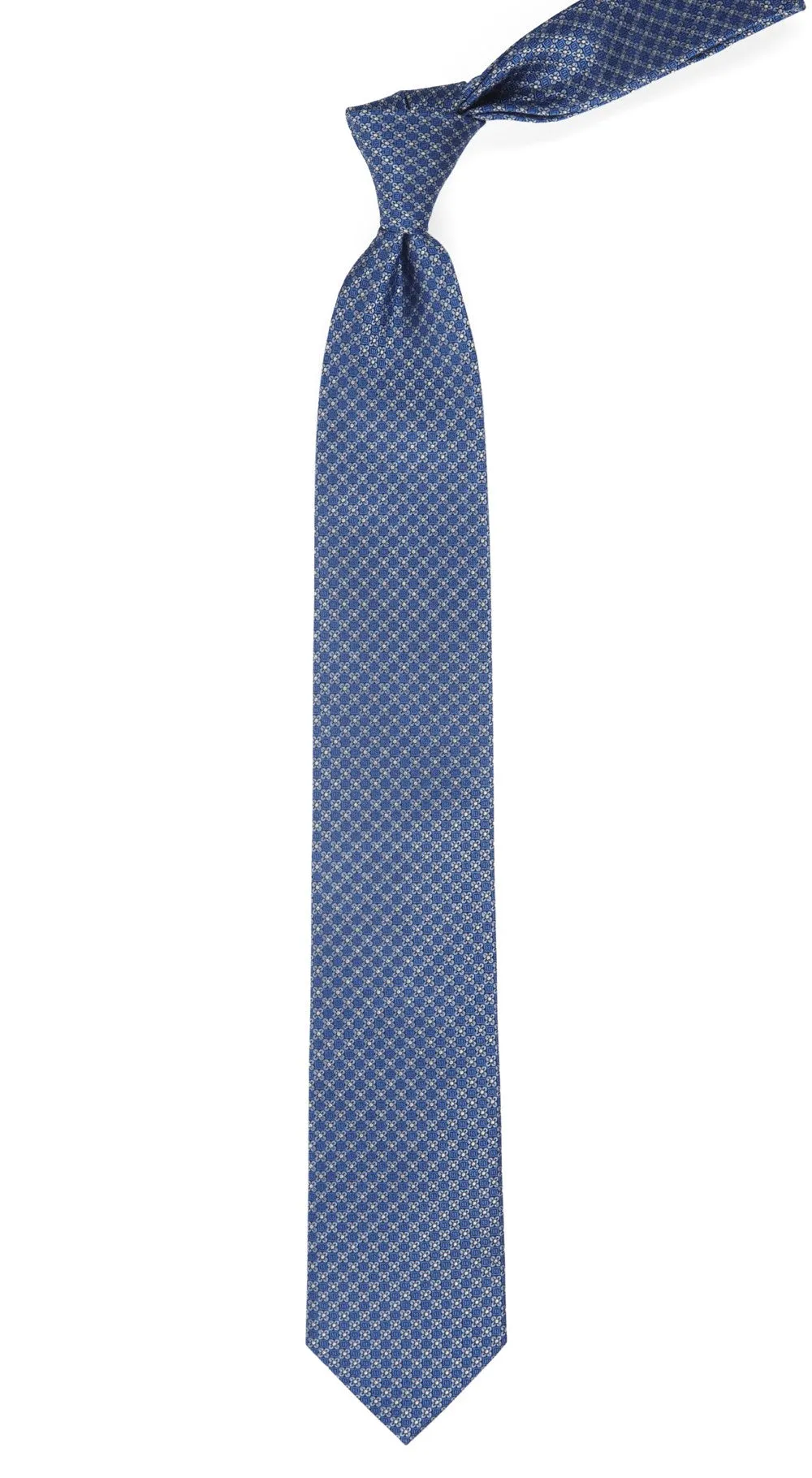 Flower Network Light Blue Tie