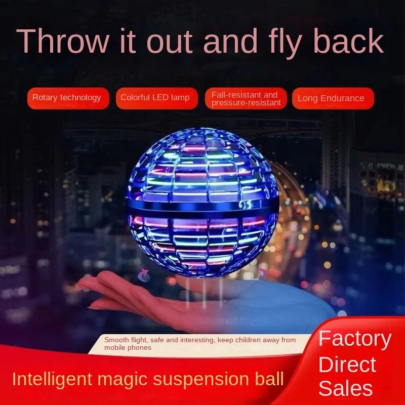 Flying Ball Boomerang Fly Magic with LED Lights Drone Hover Ball