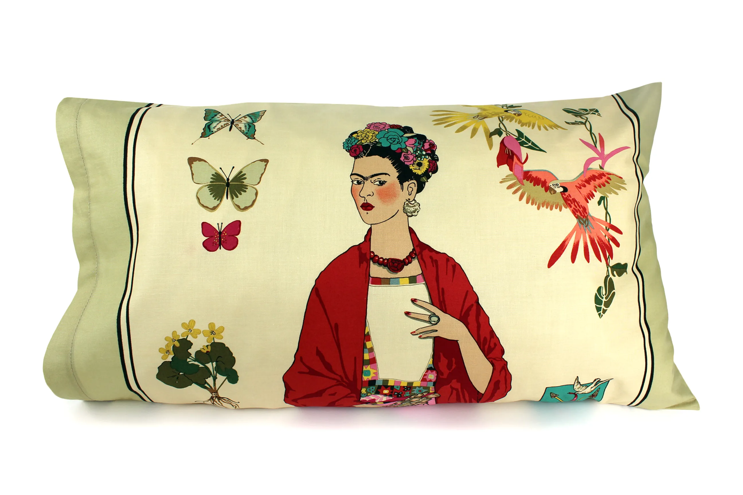 Frida Pillow Cases Teal or Tan 23 x 16.5 in #FPC