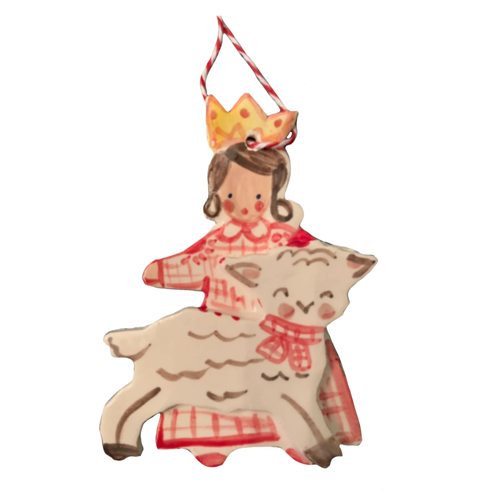 Girl and Lamb Ornament