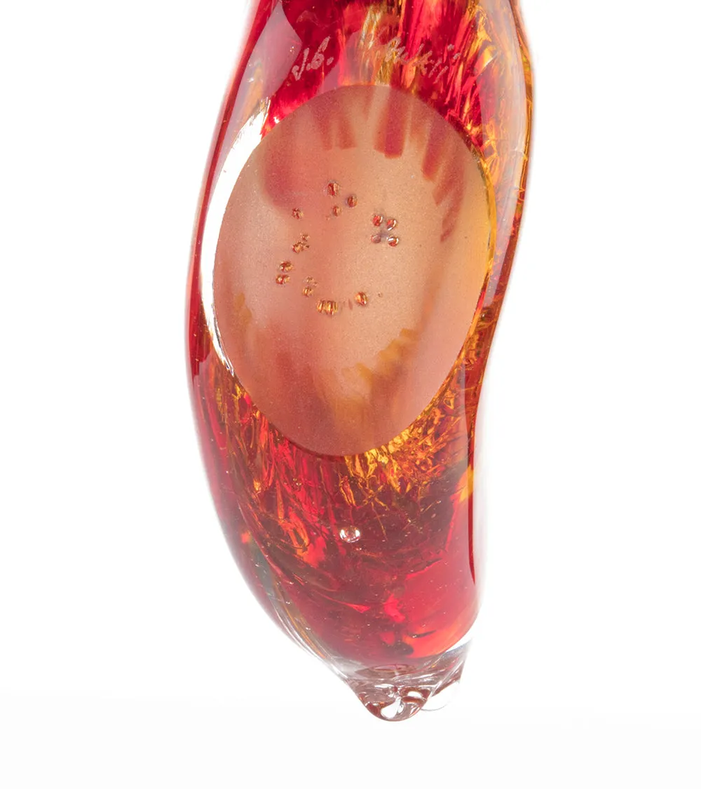 Glass Fish "Red Amber" by Jim Graper