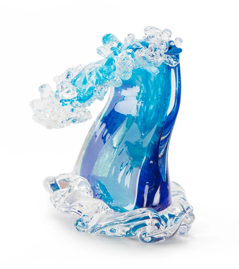 Glass Sculpture "Crashing Wave" (Small) by Ben Silver