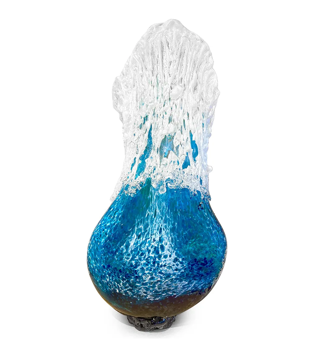 Glass Sculpture  "Kalapana Kai Wave Vase" by Daniel Moe