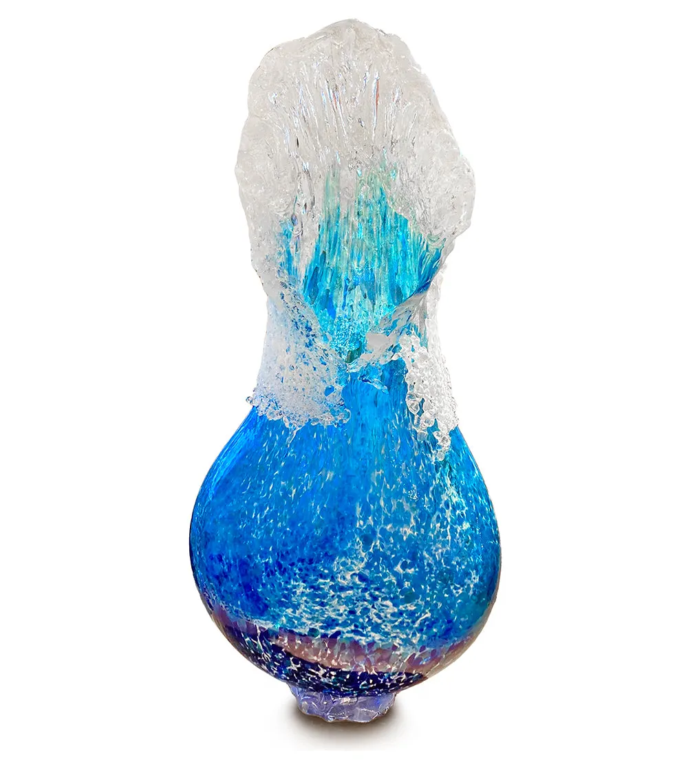 Glass Sculpture  "Kalapana Kai Wave Vase" by Daniel Moe