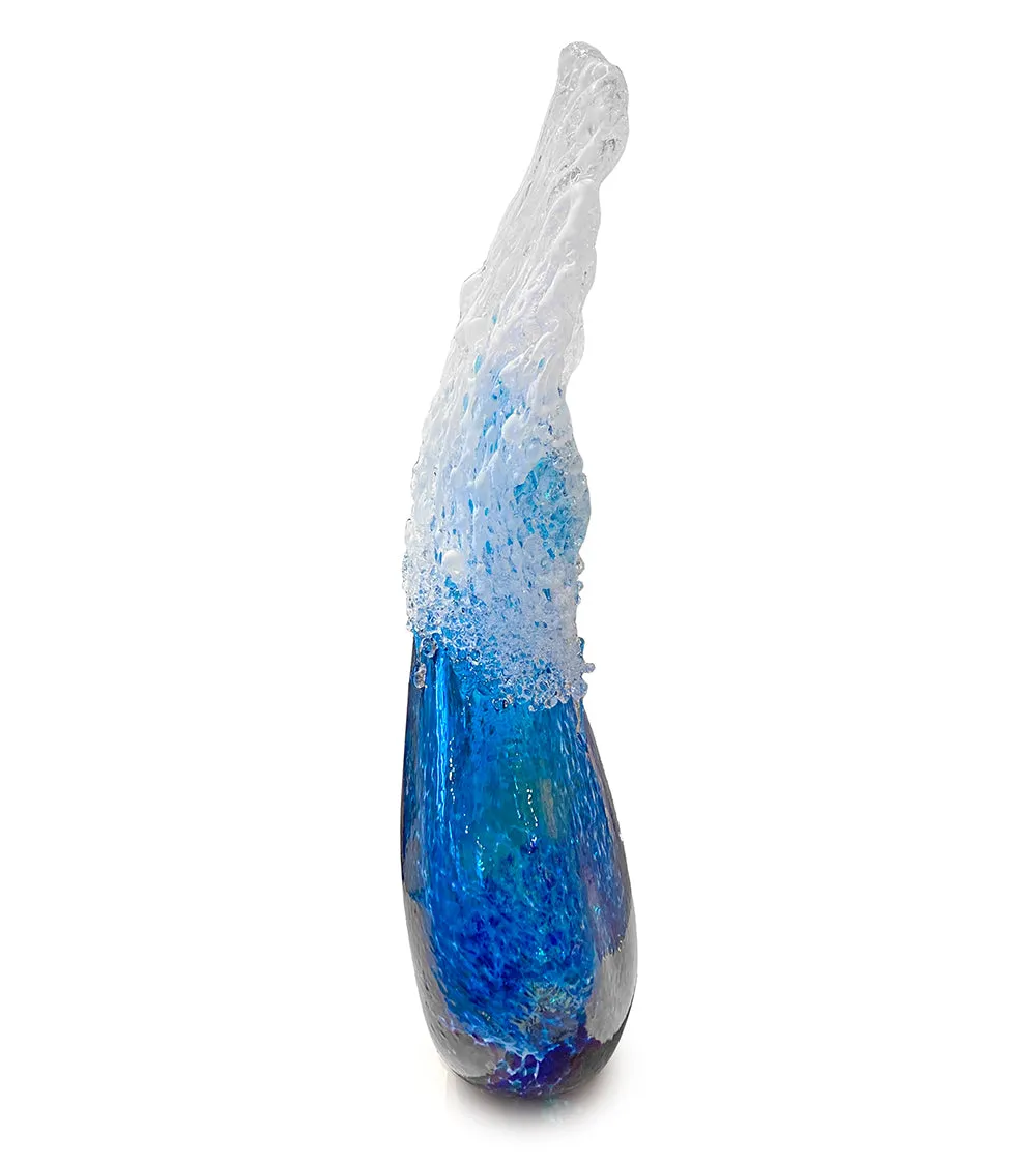 Glass Sculpture  "Kalapana Kai Wave Vase" by Daniel Moe