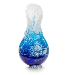 Glass Sculpture  "Kalapana Kai Wave Vase" WV248 by Daniel Moe