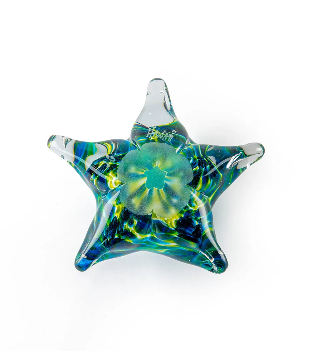 Glass Starfish "Blue Green" by Jim Graper