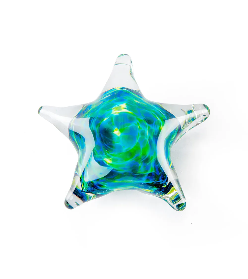 Glass Starfish "Blue Green" by Jim Graper