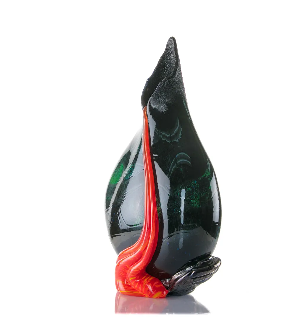 Glass Vessel "Black Lava Trail 2" by Daniel Moe