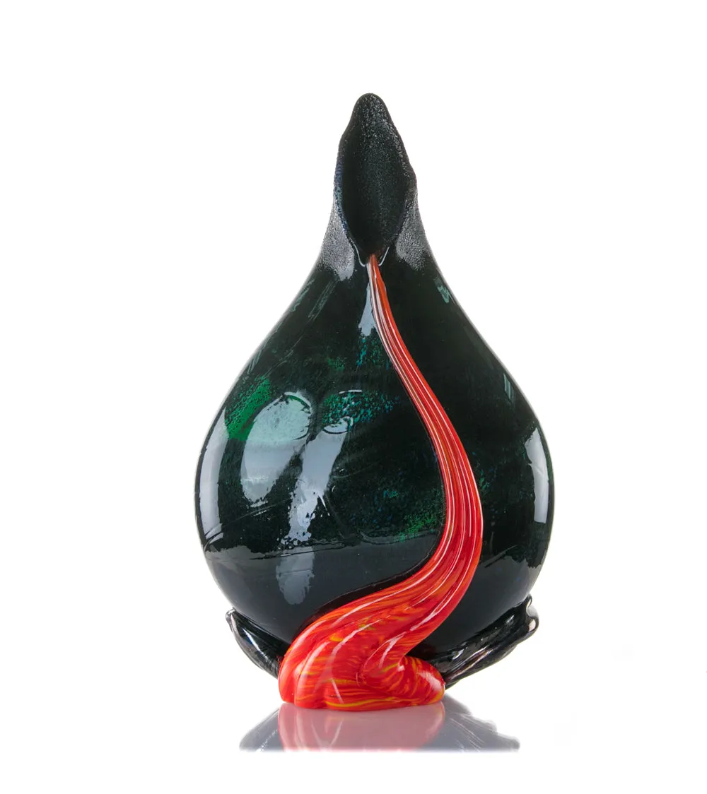 Glass Vessel "Black Lava Trail 2" by Daniel Moe