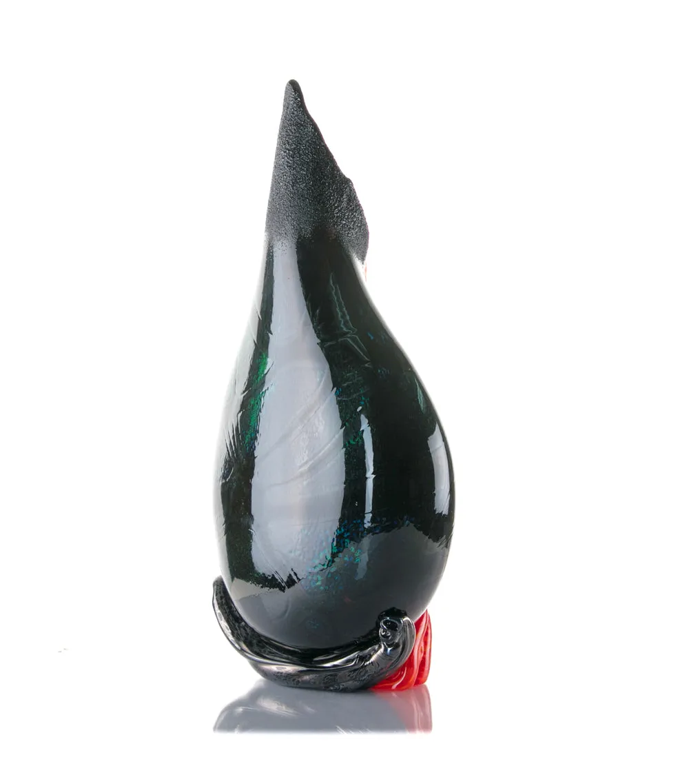 Glass Vessel "Black Lava Trail 2" by Daniel Moe