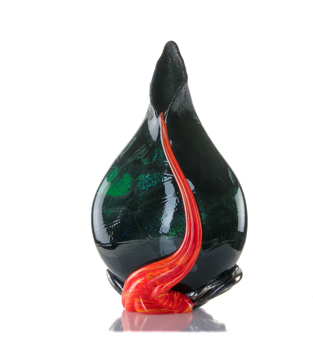 Glass Vessel "Black Lava Trail 2" by Daniel Moe